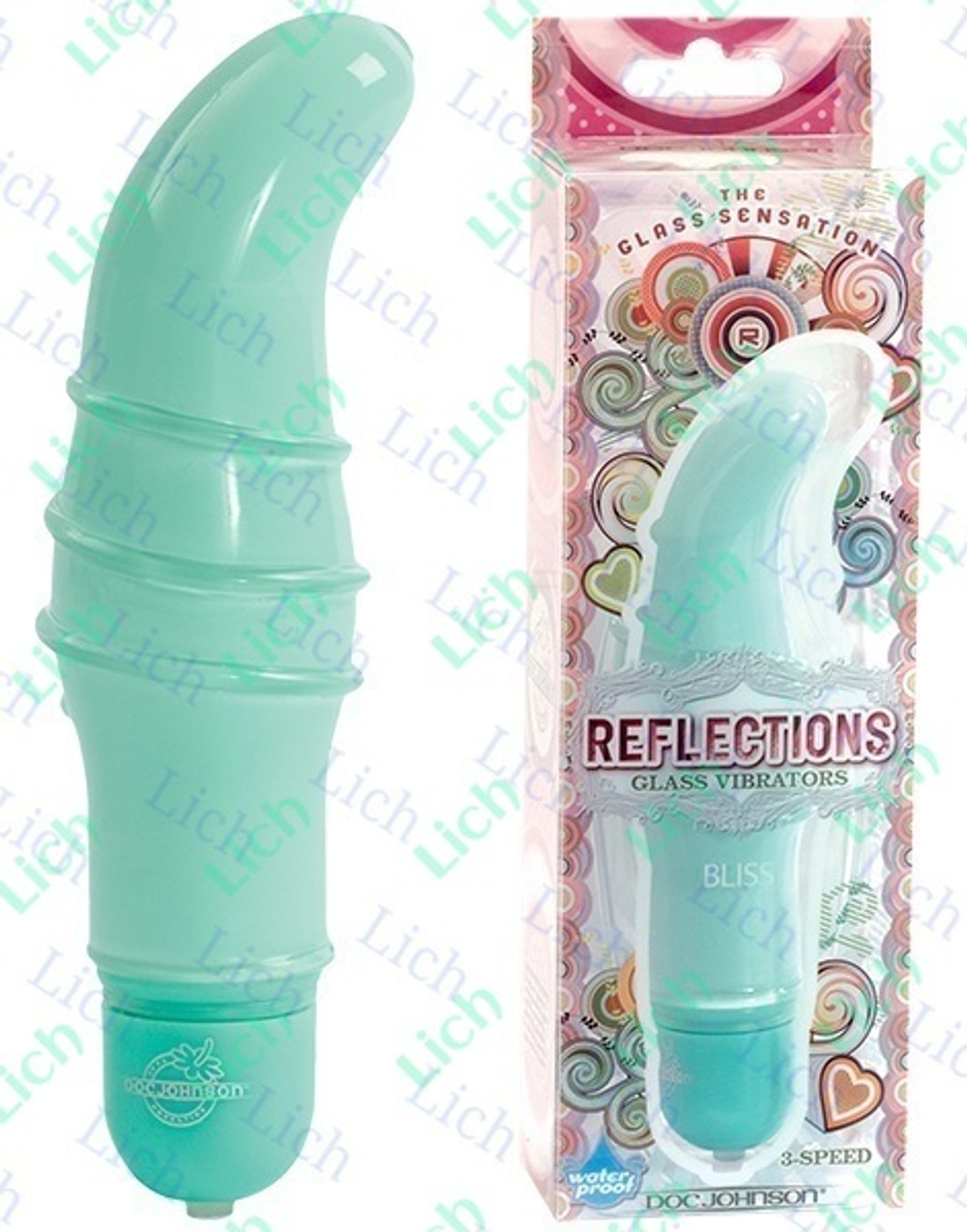 Оливковый вибратор из стекла REFLECTIONS BLISS
