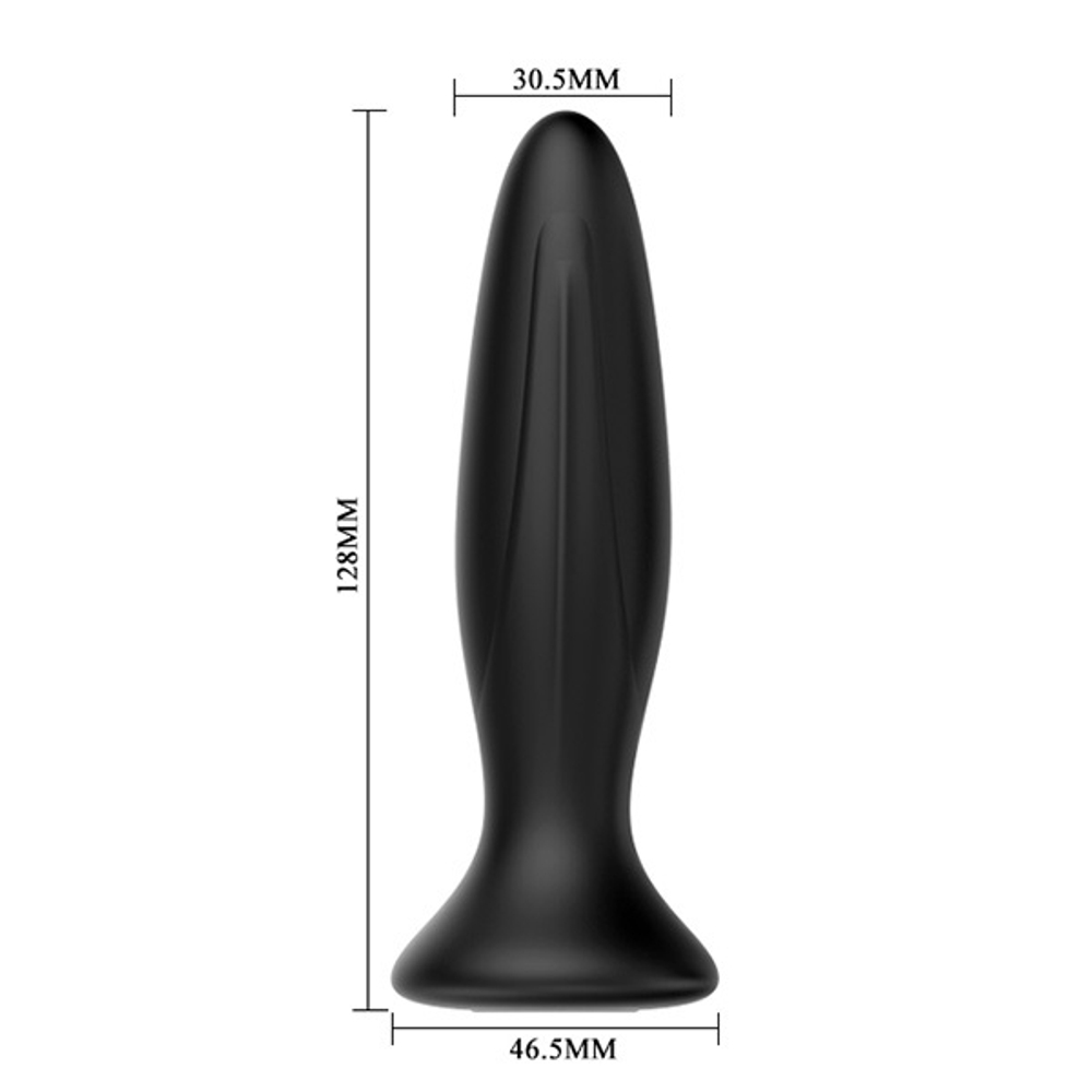 Черная анальная вибропробка 12,8см Mr.Play Vibrating Anal Plug BI-040082-MR