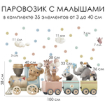 Стикеры  ПАРОВОЗИК С МАЛЫШАМИ