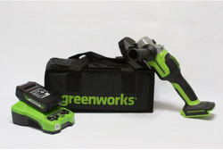 УШМ GREENWORKS 24V,125 мм,10500об/мин,1хАКБ 4Ач/ЗУ,б/щ (3200207UB)