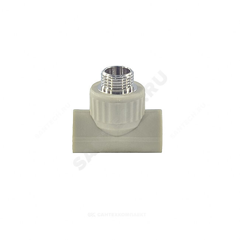 Тройник PP-R комбинированный серый Дн 20х1/2" НР VALFEX 10128020Г