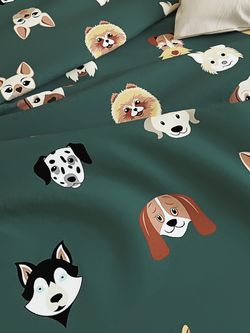 Простынь на резинке сатин Milky Garden "Dogs " 90x200 см