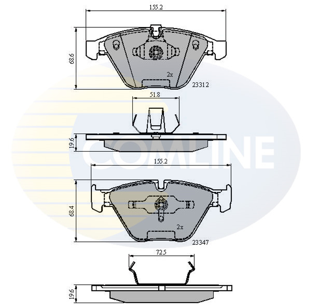 COMLINE - CBP02033-CML - Brake Pad Set, disc brake