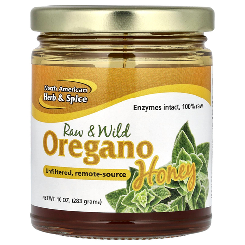 North American Herb & Spice, сырой дикий мед орегано, 283 г (10 унций)