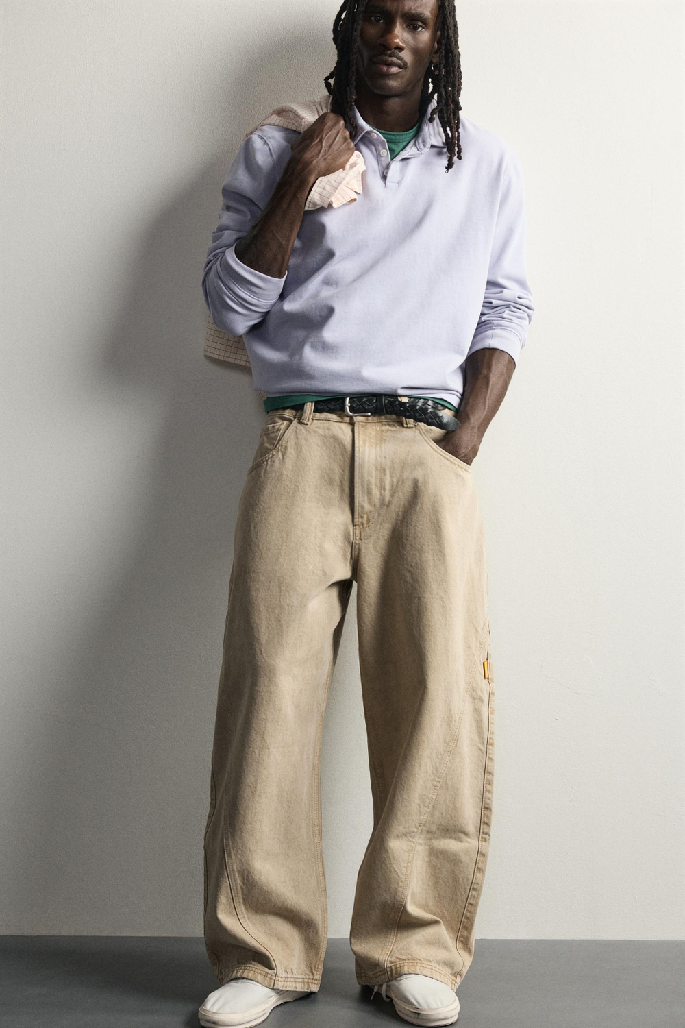 БРЮКИ BALLOON FIT В ТОНКУЮ ПОЛОСКУ — ZARA