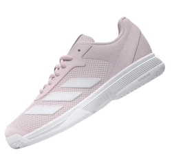 Детские теннисные кроссовки Adidas Courtflash K - distilled pink/cloud white/cloud white