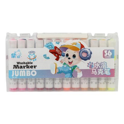 Фломастеры "Jambo" 36цв, укороченные,утолщенные, D-608B-2967