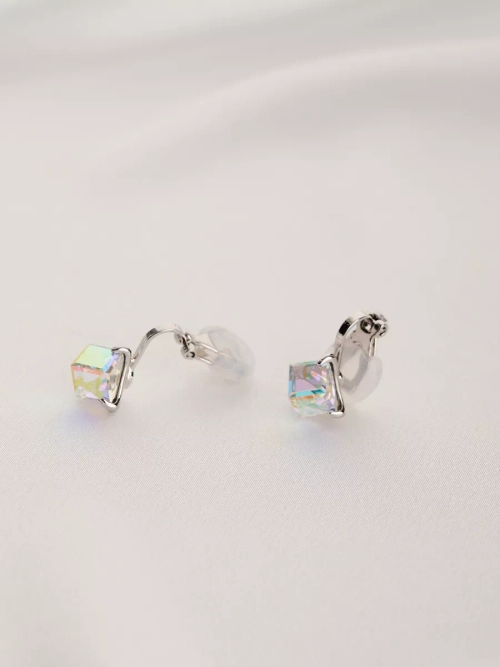 Клипсы Миражи с кристаллами-хамелеонами Swarovski