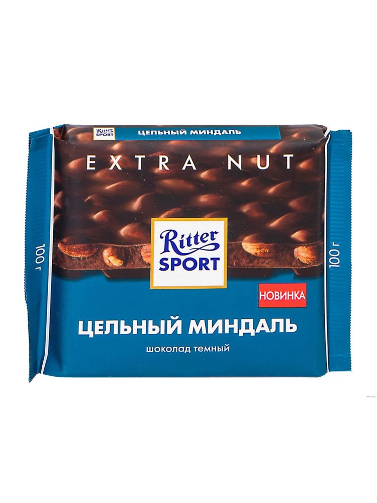 Шоколад тёмный Ritter Sport Цельный миндаль 100 г