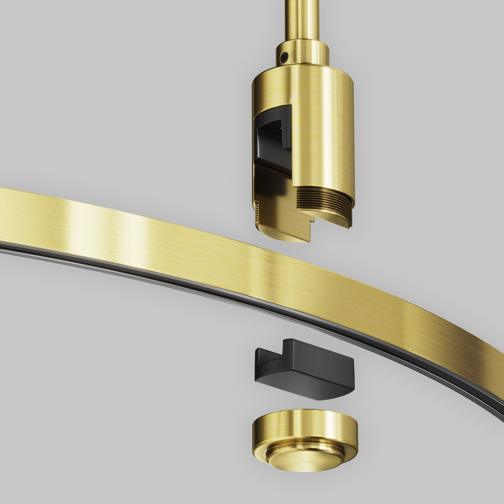 Шинопровод круглый из полукругов 1800мм Maytoni Flarity латунь TRX154-2SR-D1800-BS