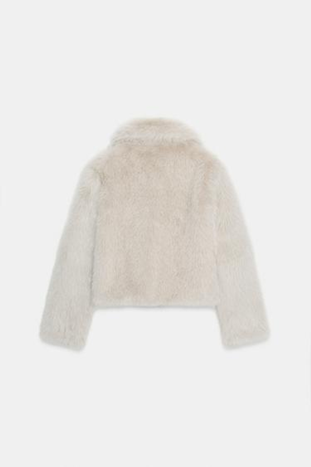Короткое пальто из искусственного меха на молнии - ZARA