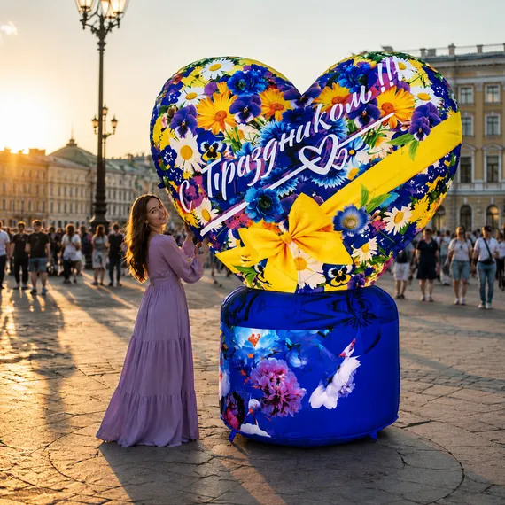 Рекламный шар сердце