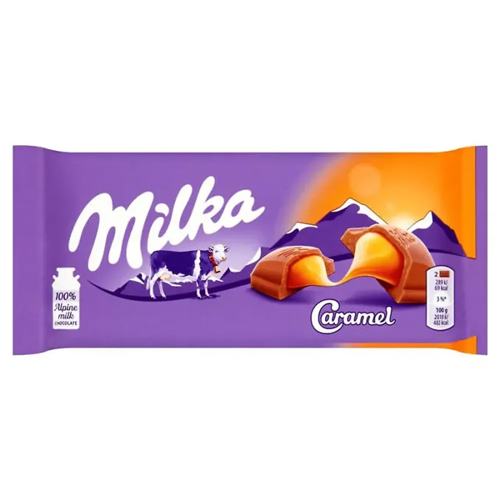 MILKA шок плитка 100гр Caramel Creme (Милка Карамель крем) (23)
