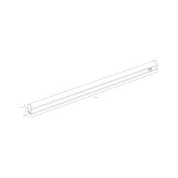 Линейный светодиодный светильник ЭРА LLED-01-14W-4000-W 14Вт 4000K L1024мм с выключателем | Бытовые светодиодные линейные светильники