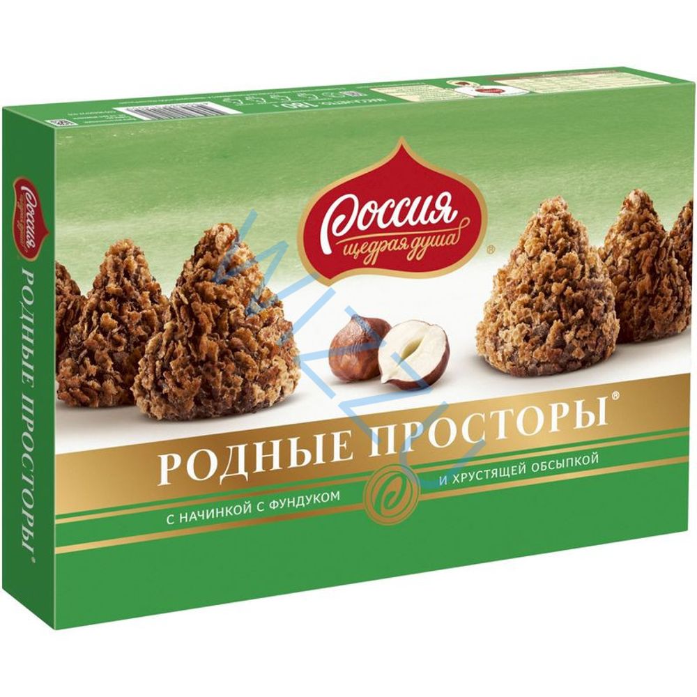 Конфеты Родные просторы фундук 180г