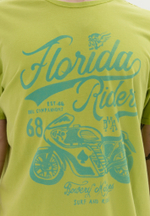 Футболка Bowery NYC "Florida Riders" Vintage Green Glow