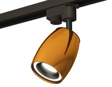 Комплект трекового однофазного светильника с акрилом 1* MR16 GU5.3 XT1125010 PYG/SBK/FR золото жёлтое полированное/чёрный песок/белый матовый (A2521, C1125, N7111) Ambrella