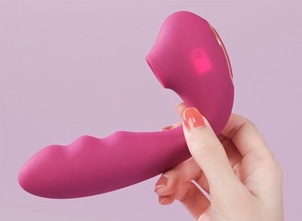 Фиолетовый вибратор 13,9см с вакуумной стимуляцией и нагревом BeYourLover Tara Purple TW05C