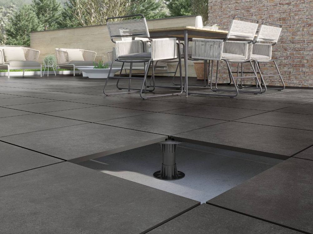 Terraslab, Nexus Anthracite Base C3/R11 Antislip 600х600х20мм 2шт/уп - керамогранит уличный