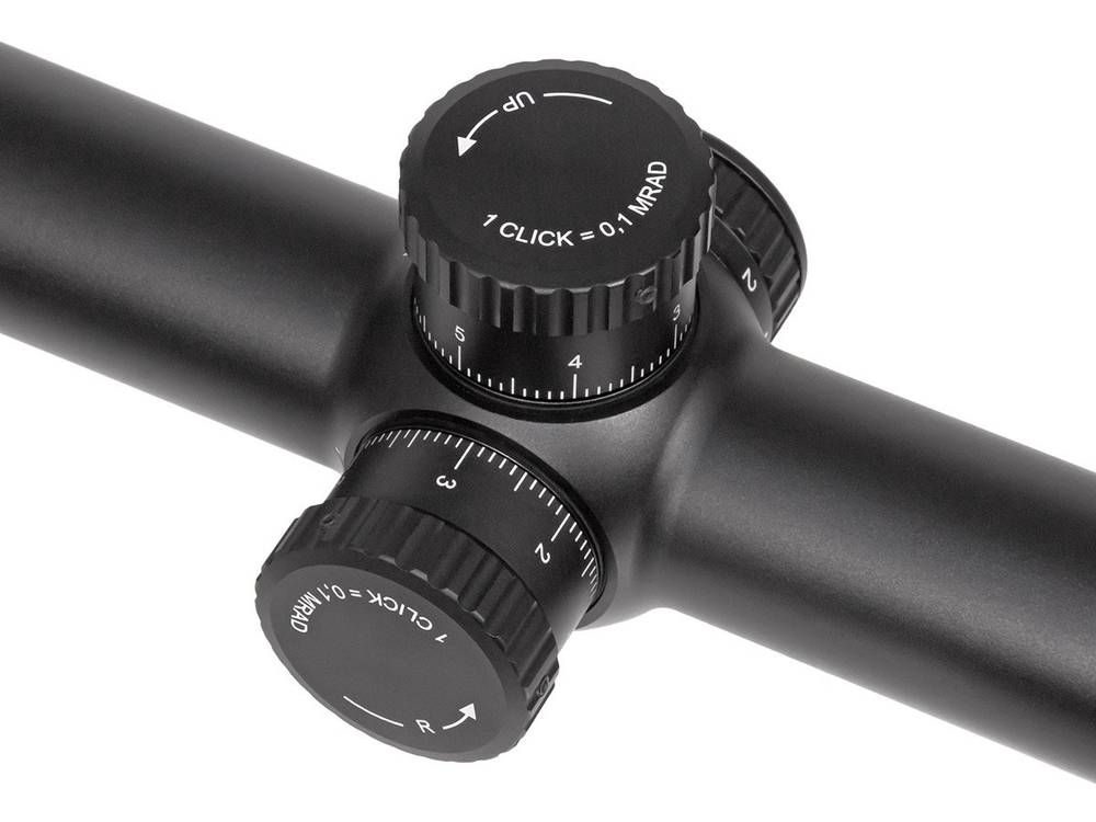 Прицел Gaut Obsidian 1-6x24, сетка 39, SFP, подсветка красная, 30мм, 0.1 МIL, IPX7, 510г