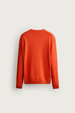 ZARA СВИТЕР ИЗ СМЕСОВОЙ ШЕРСТИ, ОРАНЖЕВЫЙ