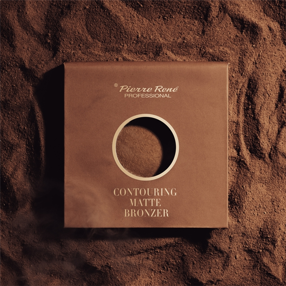 Pierre Rene Contouring Matte Bronzer - Палетка теней для век: палетка бронзовых оттенков для глаз, 10 g