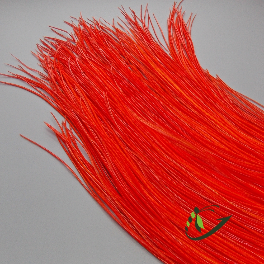 Перо из седла петуха Fluo Red