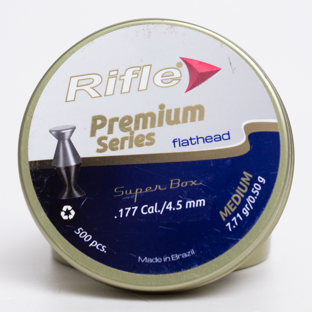 Пули RIFLE Premium Series Flathead Medium 4,49 мм, 0.5 гр, 500 шт