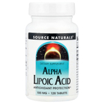 Source Naturals, Альфа-липоевая кислота, 100 мг, 120 таблеток