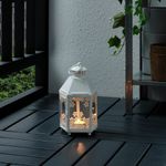 Подсвечник фонарь IKEA KRINGSYNT (КРИНГСИНТ), Белый, 21 см