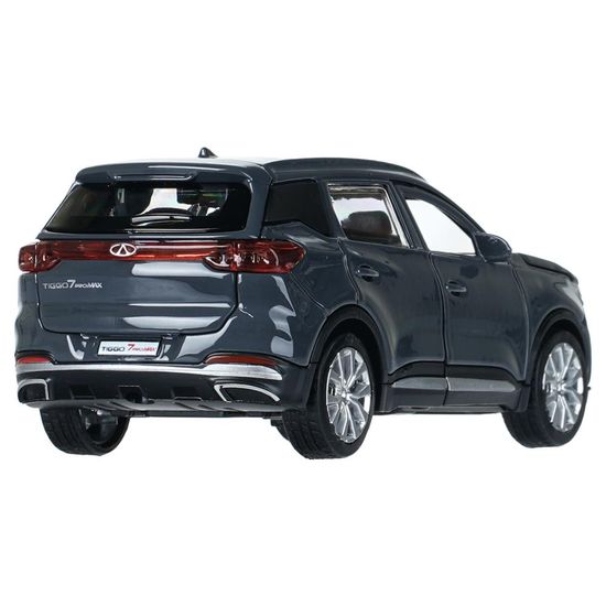 Машина металл chery tiggo 7 pro max 12см,двери,кап,баг,инер,темно-серый,кор. Технопарк