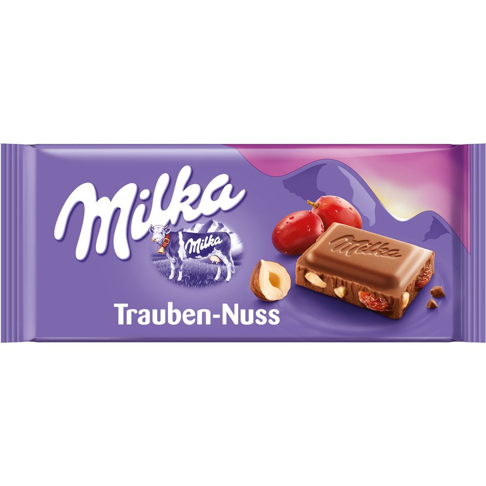 Шоколадная плитка Milka Raisin Nut 100гр