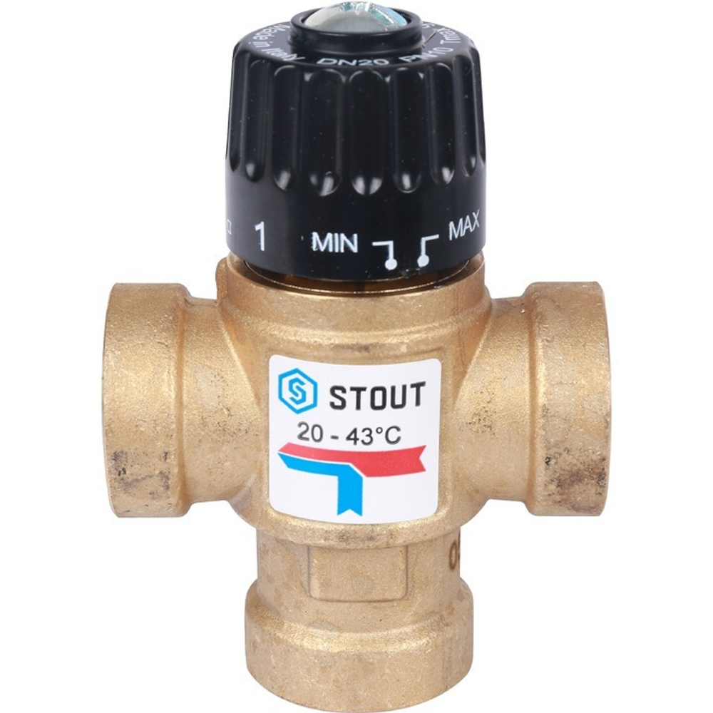 Термостатический клапан 3/4 ВР 20-43* KV1.6 STOUT