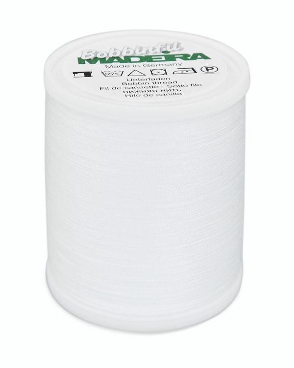 Нитки нижние Madeira Bobbinfil №70, 1500 м, цв. белые, 9764, 5 катушек