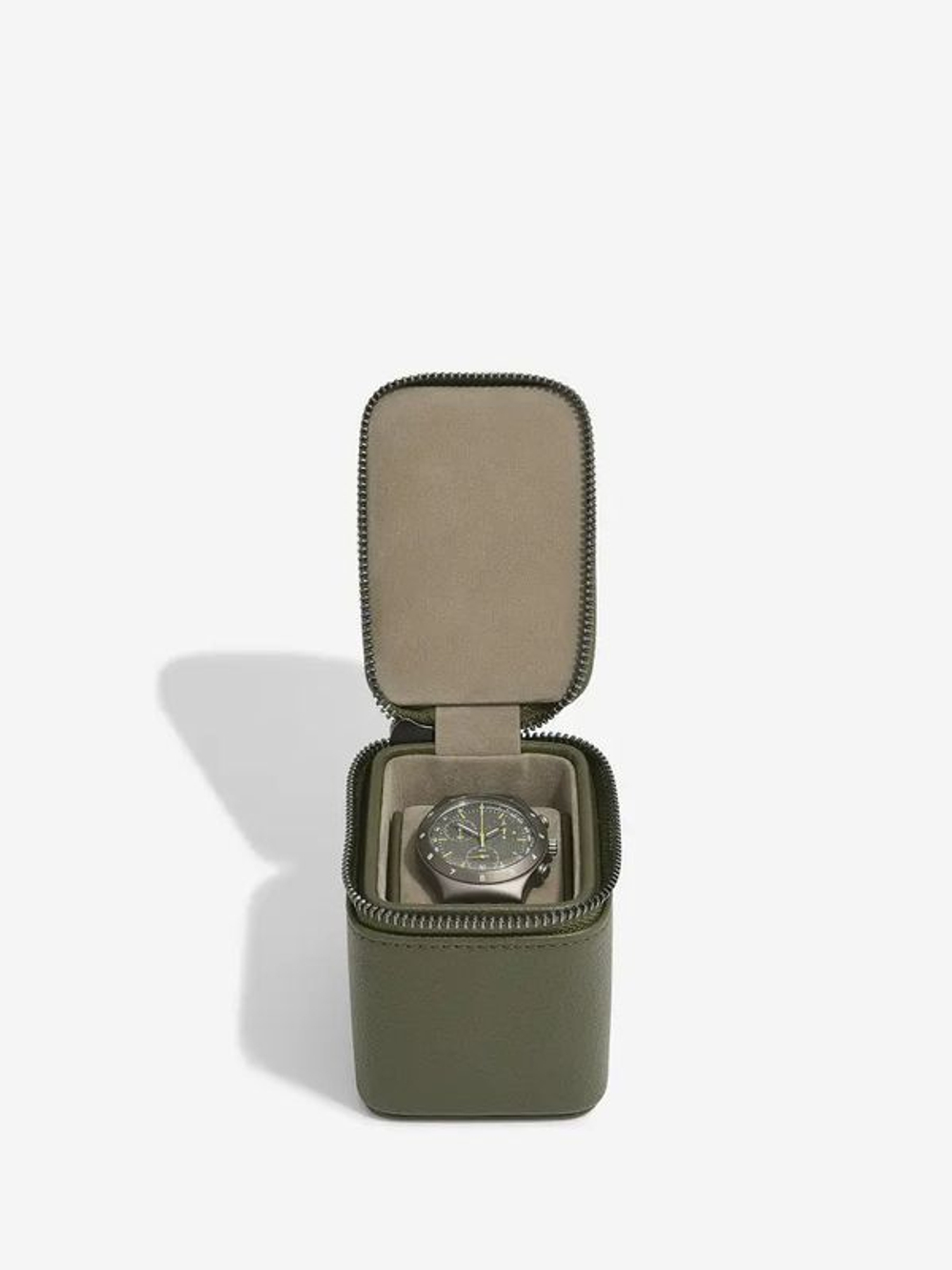 Stackers Сумка для хранения часов Zipped Travel Watch Box, черная