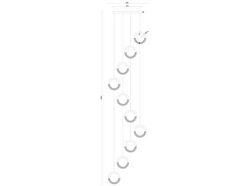 Подвесная светодиодная люстра 40W 4000К A7777SP-10GO золото Montana Arte Lamp