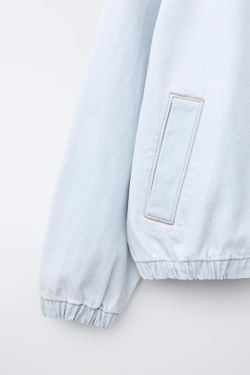 ZARA ДЖИНСОВАЯ КУРТКА, ГОЛУБОЙ