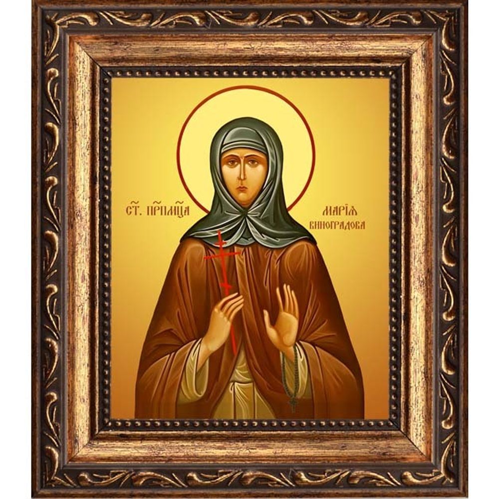 Мария Виноградова преподобномученица. Икона на холсте.