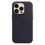 Кожаный чехол с поддержкой MagSafe Apple Leather Case для iPhone 14 Pro, Ink (Чернильный)