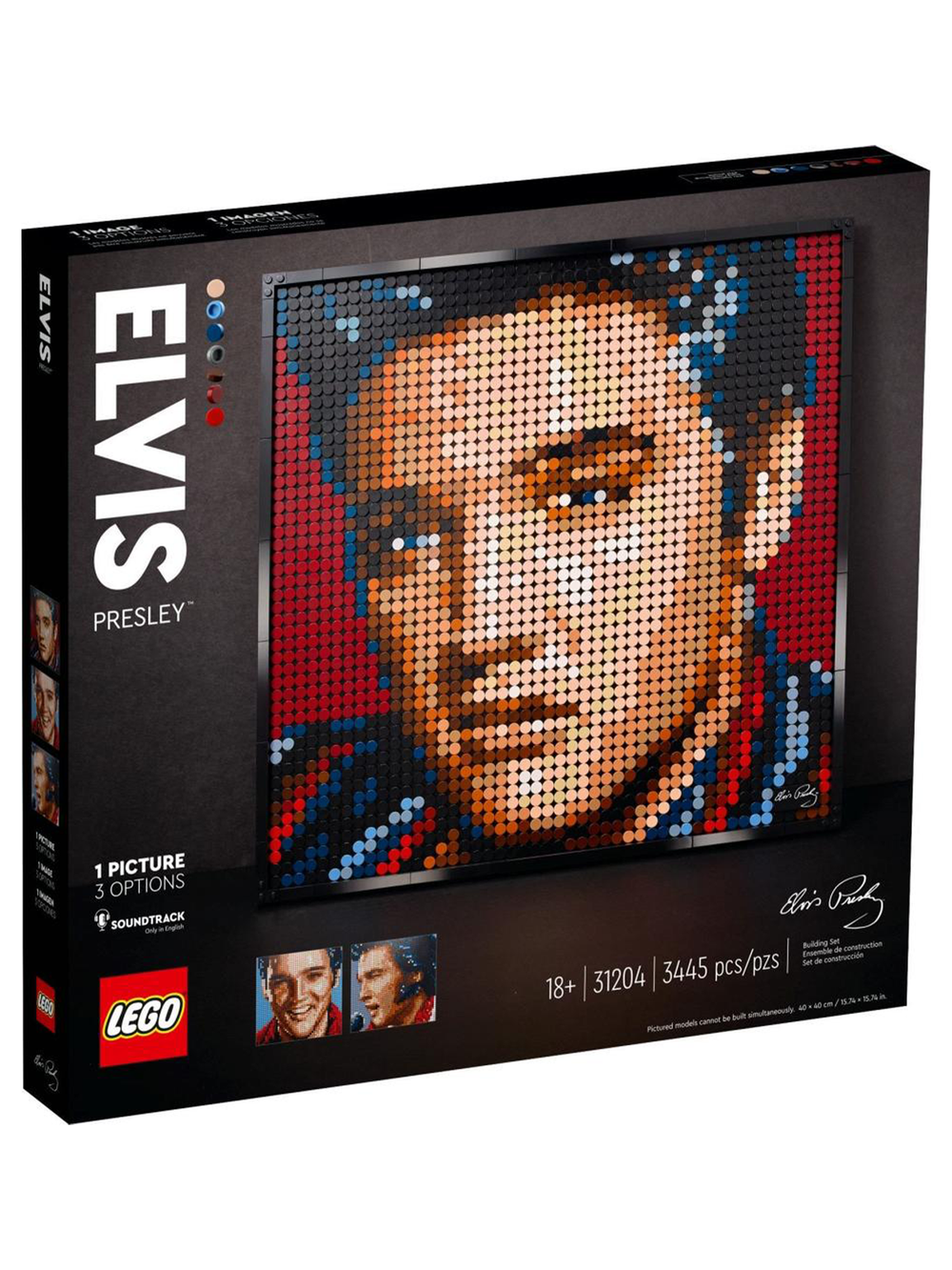 Конструктор Лего Арт Элвис Пресли | LEGO Art Elvis Presley 31204 — арт-портрет, 3445 деталей (18+)