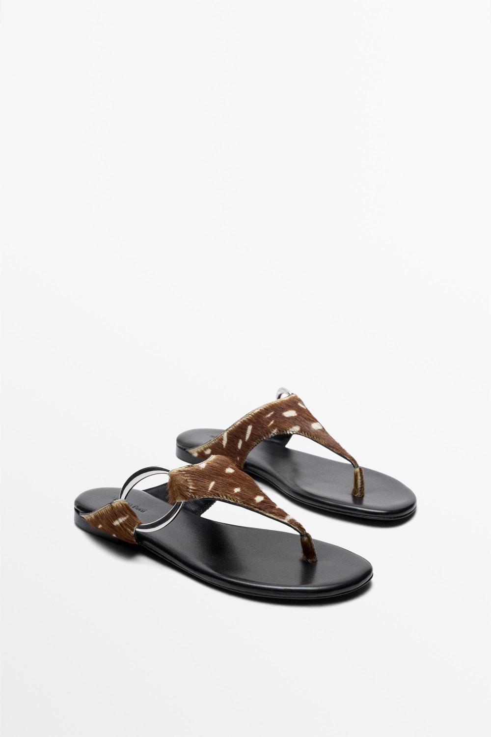 Massimo Dutti Сандалии с принтом, разноцветный