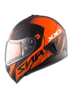 Шлем модуляр CKX TRANZ с 2мя визорами, подогрев(orangeXS)