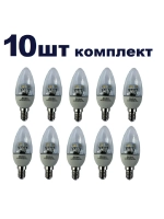 Светодиодная LED лампа С37 Е14 4,2W. свеча 10шт