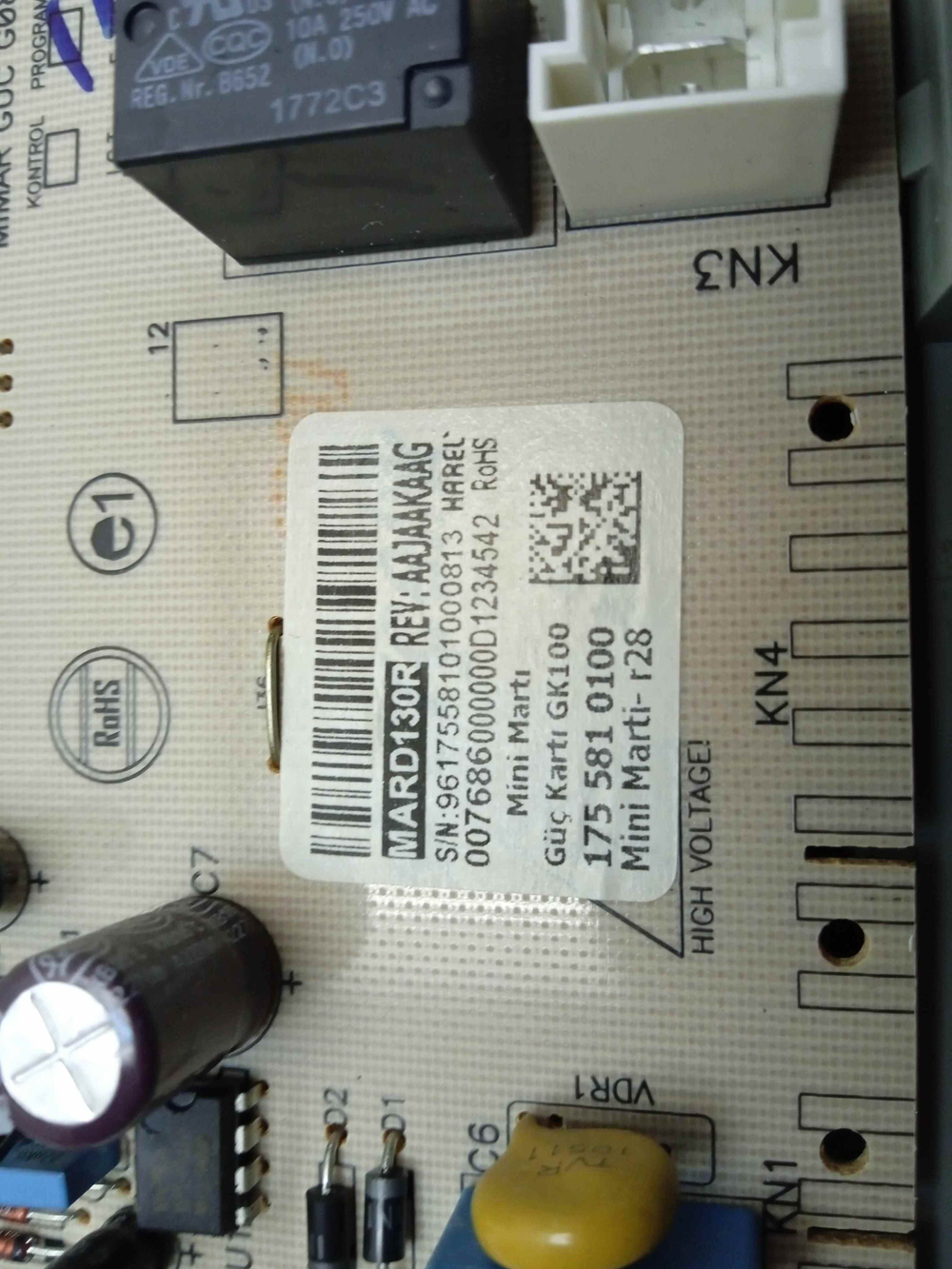 SGV43E43RU ктп21 Электронный модуль для посудомоечной машины Beko 175574 б/у