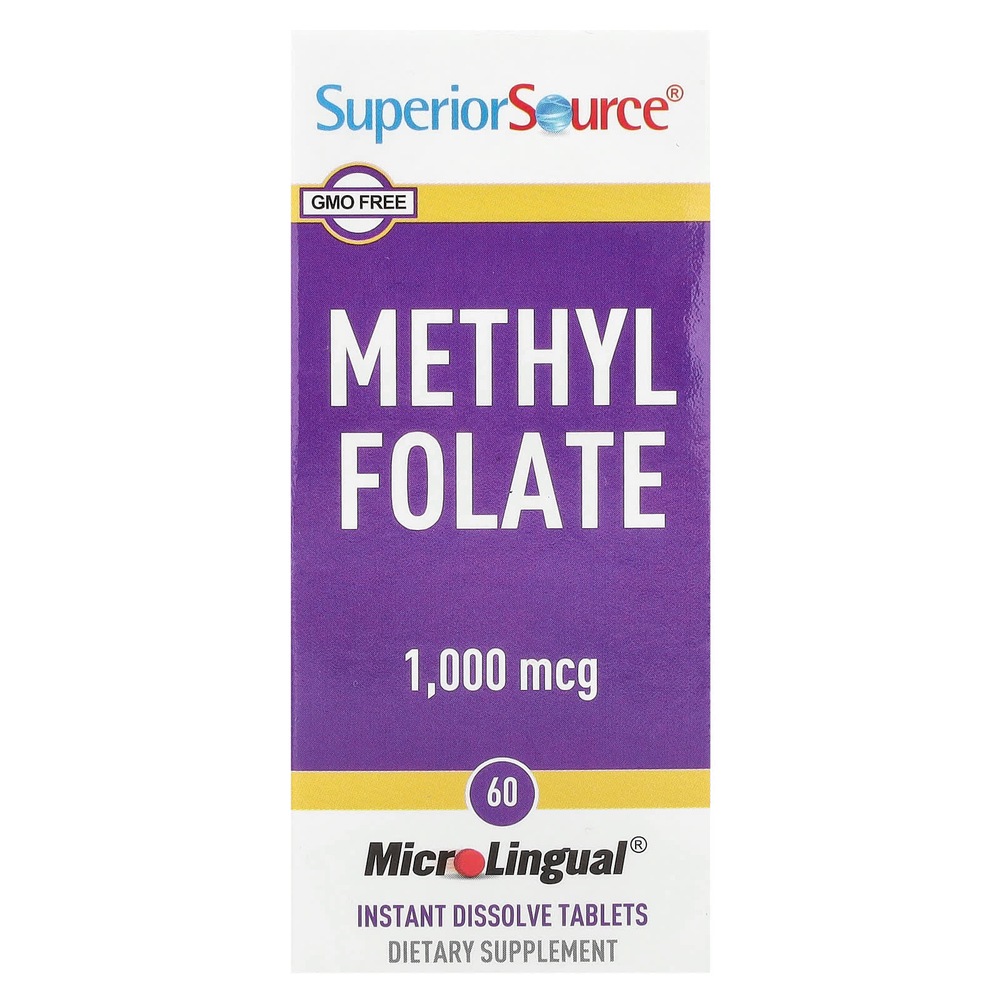 Superior Source, метилфолат, 1000 мкг, 60 таблеток