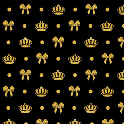 golden print, корона и бантики, золотой принт, золото на черном