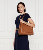 кожаная сумка-шопер chain Michael Kors - коричневый(30F2GP1E3L)
