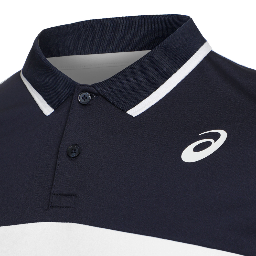 Мужское теннисное поло ASICS Court Polo Men - White, Dark Blue