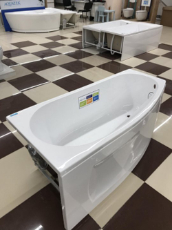 Акриловая ванна Aquatek (Акватек) Пандора 160x75 L, с каркасом и сливом-переливом