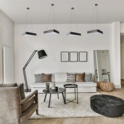 Светильник LED ЭРА Geometria SPO-152-B-40K-048 Delta 48Вт 4000К 3500Лм IP40 800*800*80 черный подвесной | Декоративные светильники Geometria